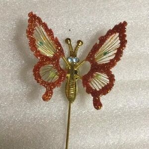 Glitter Butterfly Stick Pin